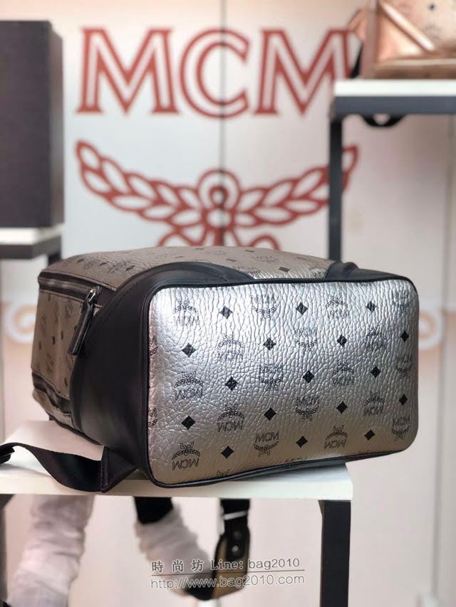 MCM雙肩背包 原單 2118 Duke款雙肩包 經典MCM字母印花塗層帆布 MCM男背包  mdmc1217